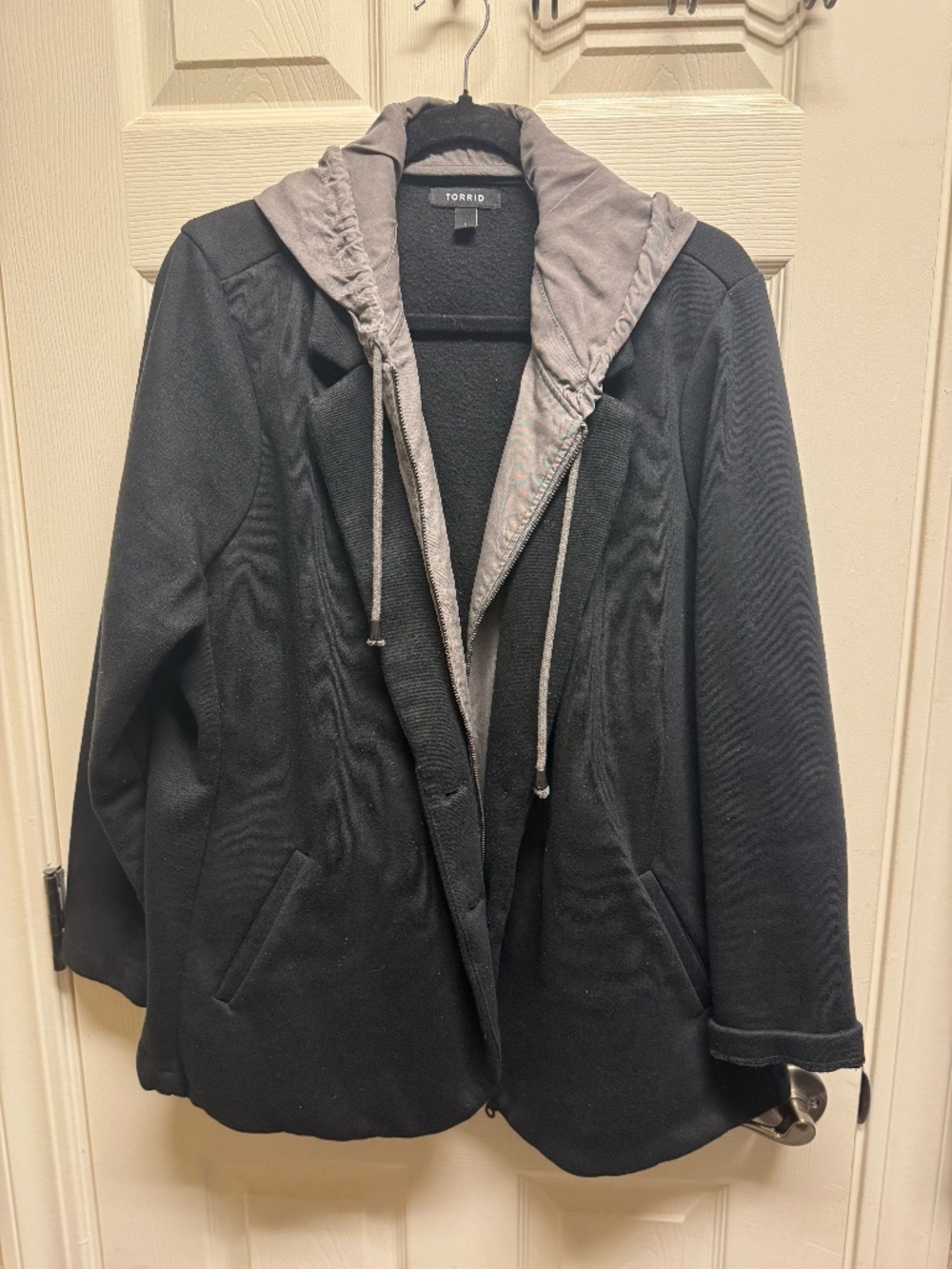 Torrid Black Blazer/Hoodie Jacket